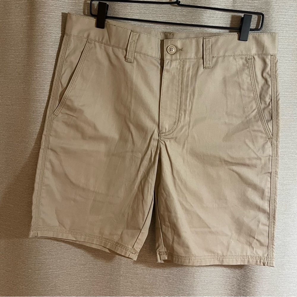 John Varvatos U.S.A. Men's Sandstone Chino Shorts Size 32 NWT Neutral‎ Khaki